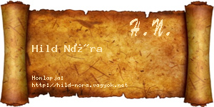 Hild Nóra névjegykártya