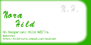 nora hild business card